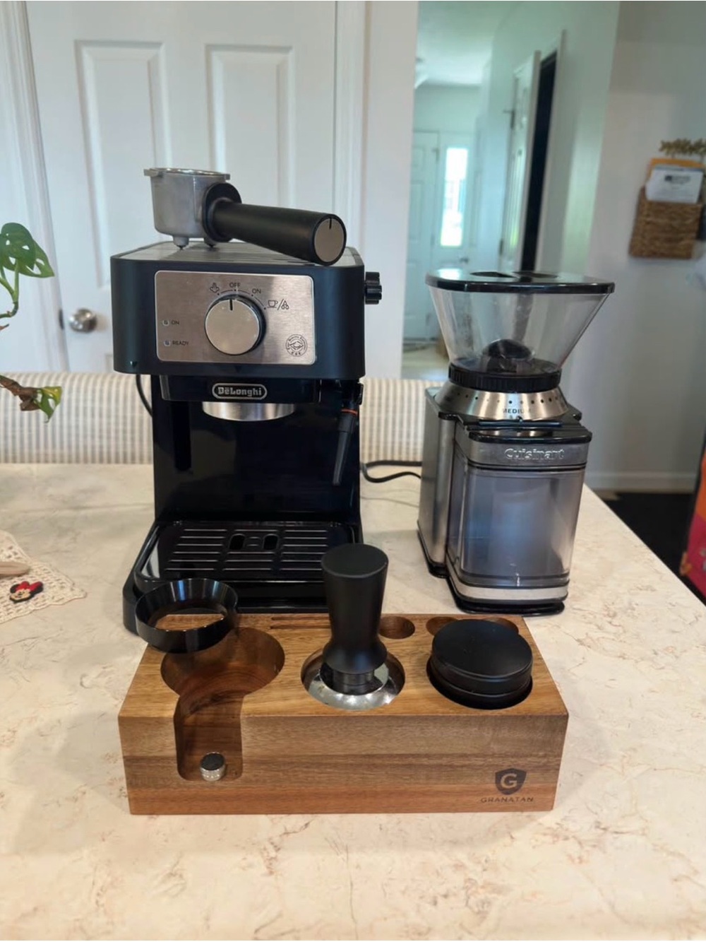 Delonghi espresso machine, cuisinart grinder & more